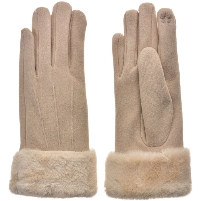 Juleeze JZGL0083 Gants élégants pour femmes Beige Taille 9x24cm