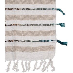 Clayre & Eef KT060.139 Plaid à motifs beige 125x150cm