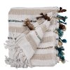 Clayre & Eef KT060.139 Plaid à motifs beige 125x150cm