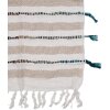 Clayre & Eef KT060.139 Plaid à motifs beige 125x150cm