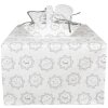Clayre & Eef LGD47 Corbeille à pain en forme de nœud 35x35x8 blanc gris