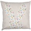 Clayre & Eef RUB23 Housse de coussin Motif floral Beige 45x45cm