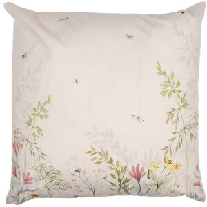 Clayre & Eef WFF22 Housse de coussin Flora & Fauna 45x45 Beige Vert