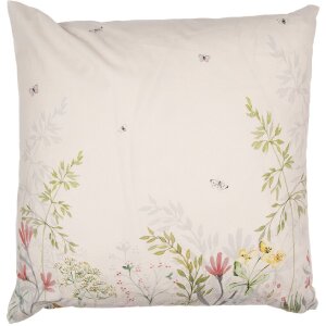 Clayre & Eef WFF22 Housse de coussin Flora & Fauna 45x45 Beige Vert