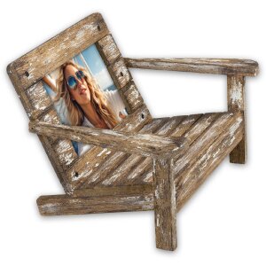 Cadre photo en bois ZEP Cefalù look chaise longue 10x15 cm 23x15x16 cm