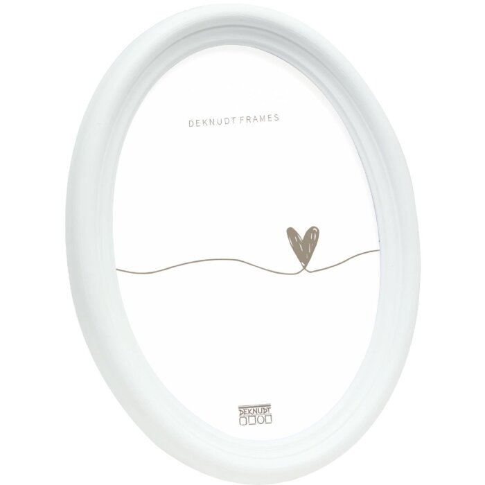 Deknudt S100F1 Cadre Photo Ovale Blanc 18x24 cm