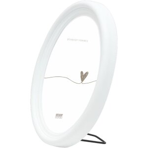 Deknudt S100F1 Cadre Photo Ovale Blanc 18x24 cm