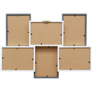 Deknudt S68VC9 Cadre de galerie 6 photos 13x18 cm blanc gris