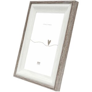 Deknudt S68VG2 cadre photo blanc avec bord brun-gris 13x18 cm