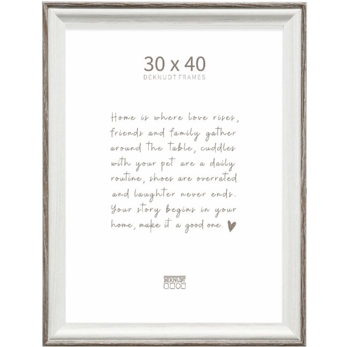 Deknudt S68VG2 cadre photo blanc brun-gris 30x40 cm