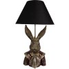 Clayre & Eef 5LMC0033 Lampe de table lapin avec couronne noir/marron 37x61 cm