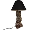 Clayre & Eef 5LMC0033 Lampe de table lapin avec couronne noir/marron 37x61 cm