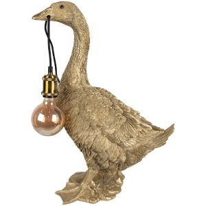 Clayre & Eef 5LMP671 Lampe de table oie doré 42x23x60 cm E27/max 60W