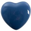 Clayre & Eef 65294 Bouton de porte en forme de cœur bleu foncé Ø 4x3/6 cm Set 4 pièces