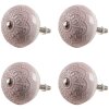 Clayre & Eef 65302 Bouton de porte Céramique Rose Motif floral Ø 4x3/6 cm