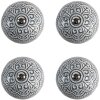 Clayre & Eef 65303 Bouton de porte Vintage Argent Ø 4x3/6 cm Set 4 pièces