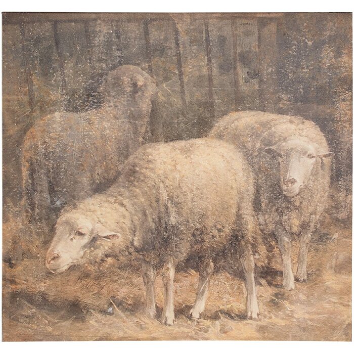 Clayre & Eef 65308 Tableau 50x3x50 cm Décoration murale style vintage
