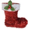 Clayre & Eef 65476 Décoration de Noël Botte Rouge Blanc 25x11x26 cm