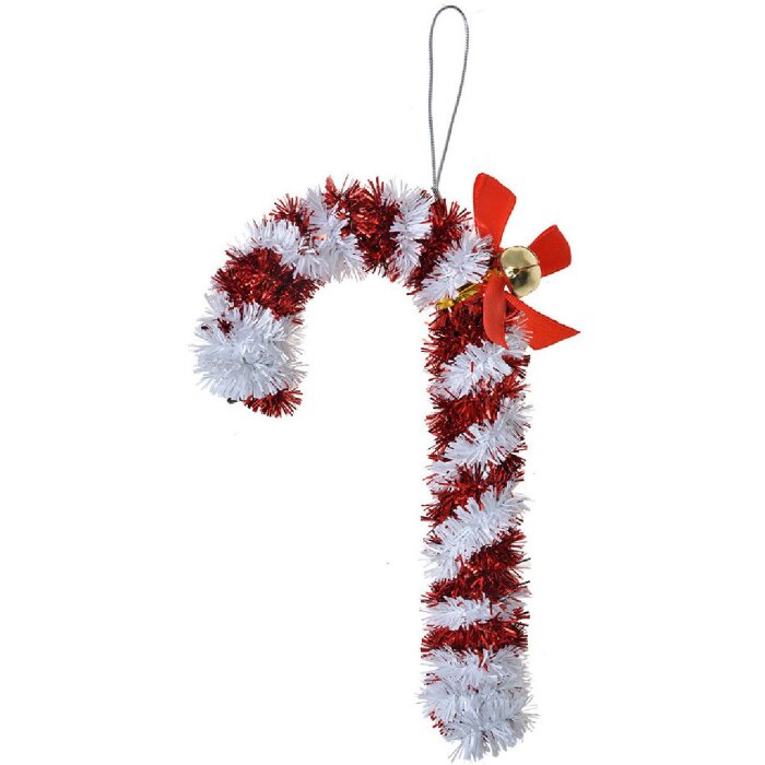 Clayre & Eef 65479 Décoration de Noël Pendentif canne à sucre 9x2x16 cm rouge-blanc