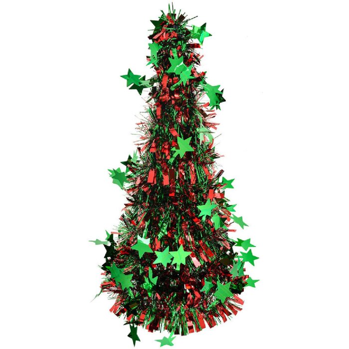 Clayre & Eef 65539M Décoration sapin de Noël vert rouge 17x38 cm
