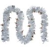 Clayre & Eef 65548 Guirlande de Noël argentée avec cannes à sucre 200 cm