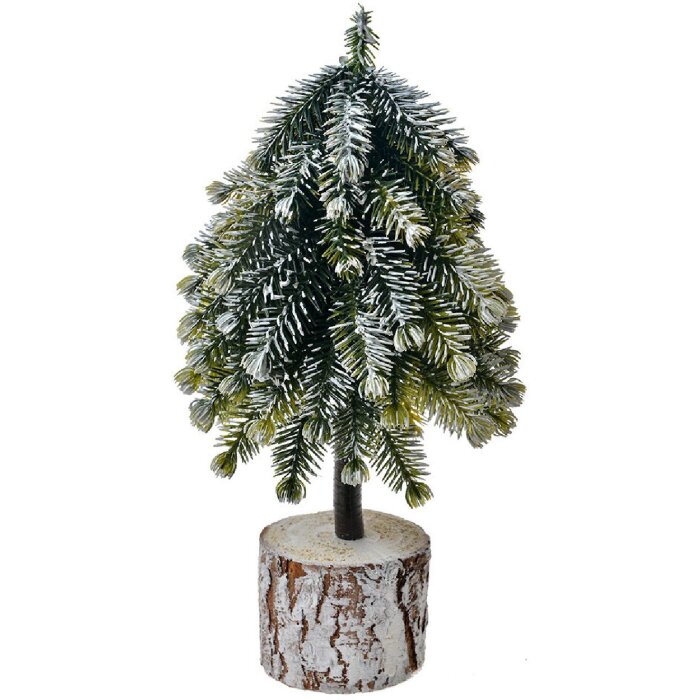 Clayre & Eef 65573 Sapin de Noël artificiel effet neige 11x11x25 cm