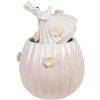 Clayre & Eef 6CE1697 Pot à provisions Lapin Ø16x23 cm Blanc Fleurs
