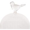 Clayre & Eef 6GL4472 Cloche en verre Ø10x14cm Oiseau sur socle en bois