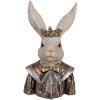 Clayre & Eef 6PR4138 Décoration Lapin avec couronne 23x18x40 cm