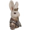 Clayre & Eef 6PR4138 Décoration Lapin avec couronne 23x18x40 cm