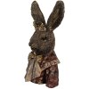Clayre & Eef 6PR4139 Décoration Lapin avec couronne 23x18x40 cm