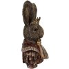 Clayre & Eef 6PR4139 Décoration Lapin avec couronne 23x18x40 cm