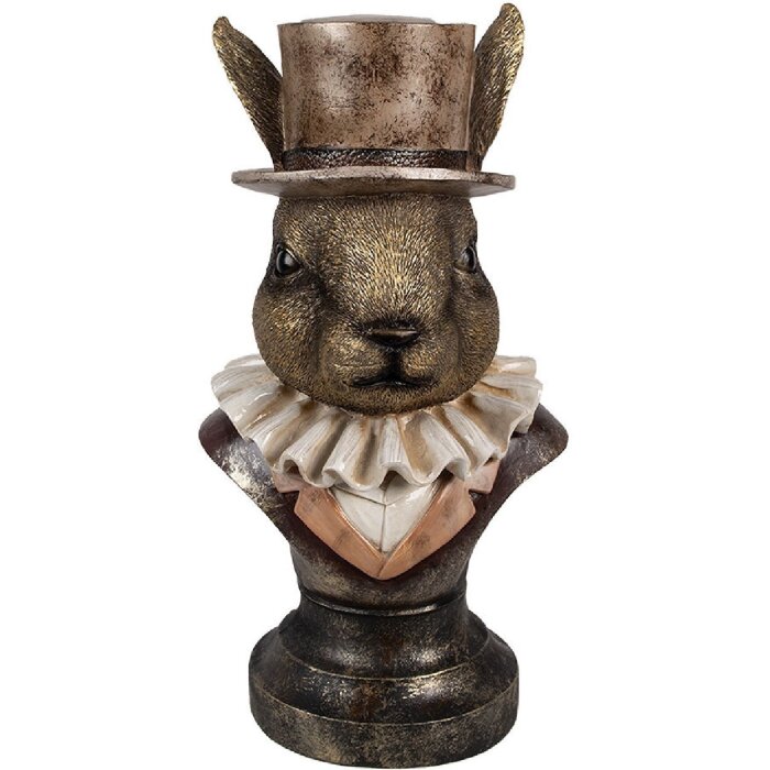 Clayre & Eef 6PR4140 Décoration Lapin 19x16x35 cm bronze antique