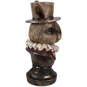 Clayre & Eef 6PR4140 Décoration Lapin 19x16x35 cm bronze antique