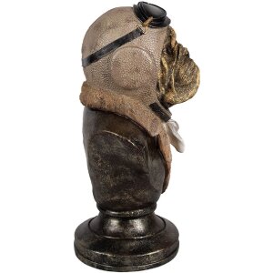 Clayre & Eef 6PR4142 Décoration Buste de chien 22x18x35 cm Style vintage