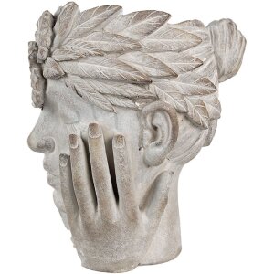 Clayre & Eef 6TE0500 Pot de fleurs femme fleur gris 27x22x31 cm