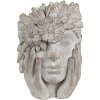 Clayre & Eef 6TE0500 Pot de fleurs femme fleur gris 27x22x31 cm