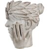 Clayre & Eef 6TE0500 Pot de fleurs femme fleur gris 27x22x31 cm