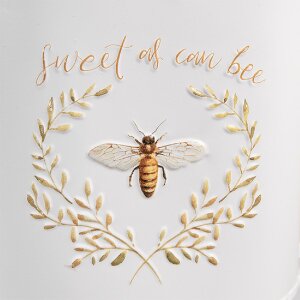 Clayre & Eef 6Y5510 Décoration Arrosoir Blanc Jaune 39x13x21 cm