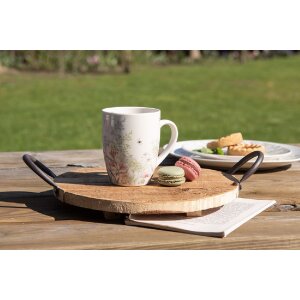 Clayre & Eef Tasse WFFMU Blanc Porcelaine Botanique 12x8x10 cm 350 ml