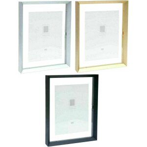 Deknudt S028 cadre en verre flottant or argent noir 18x24...