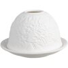 Clayre & Eef 6CE1825 Porte-bougie à chauffe-plat Porcelaine Ø12x8cm Blanc