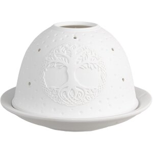 Clayre & Eef 6CE1830 Porte-bougie à chauffe-plat Ø 12x8 cm