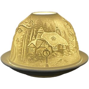 Clayre & Eef 6CE1834 Porte-bougie à chauffe-plat Ø 12x8 cm