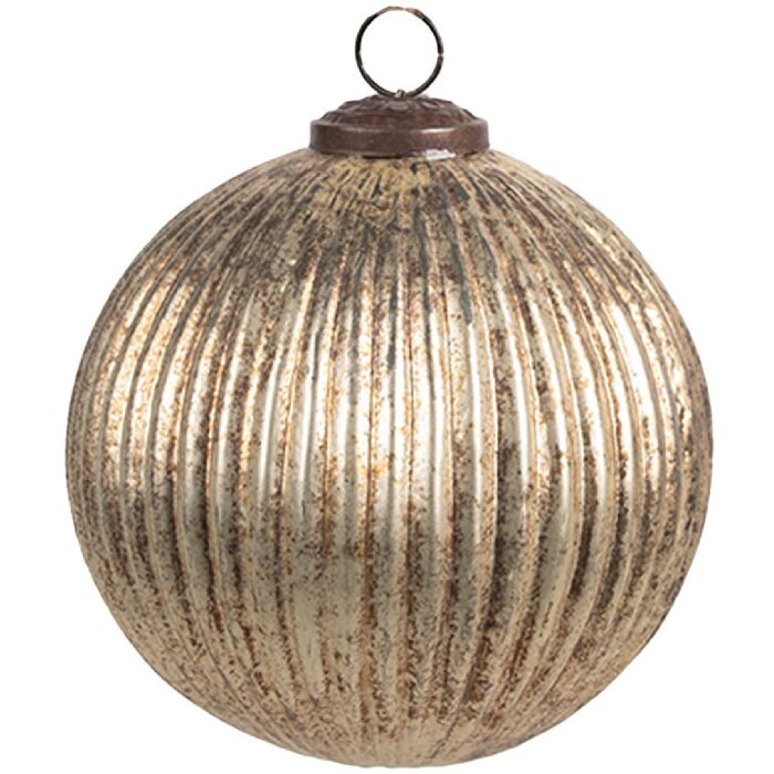 Clayre & Eef 6GL4549S Boule de Noël Couleur or Ø 10x10 cm Style classique