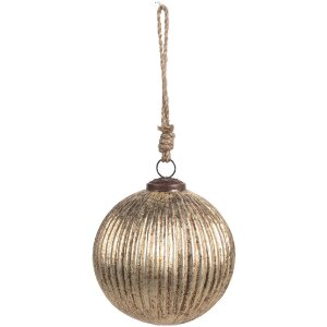 Clayre & Eef 6GL4549S Boule de Noël Couleur or Ø 10x10 cm Style classique