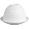 Clayre & Eef 6CE1815 Bougeoir blanc Ø 12x8 cm Porcelaine style campagnard