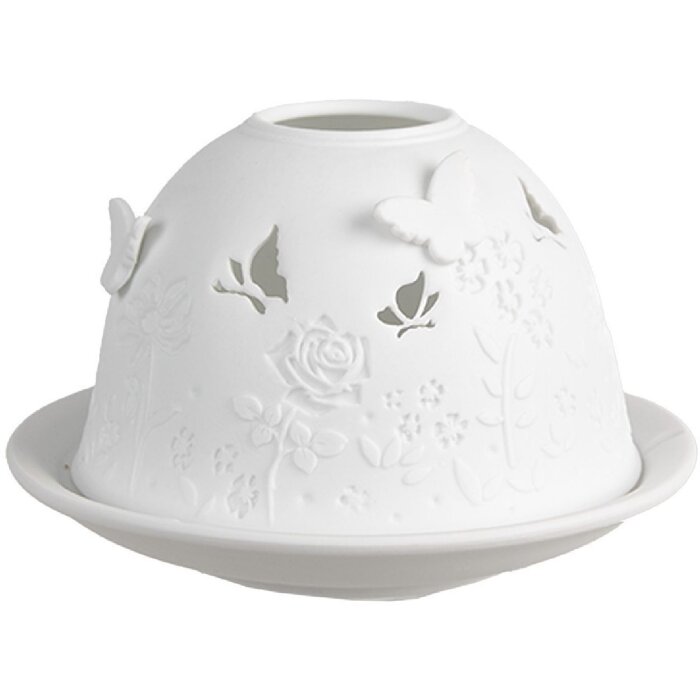 Clayre & Eef 6CE1816 Porte-bougie à chauffe-plat Ø 12x8 cm