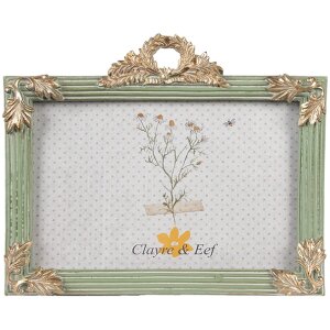 Clayre & Eef 2F1140 Cadre photo vert or 17x2x14 cm 10x15 cm