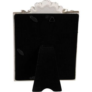 Clayre & Eef 2F1142 Cadre photo blanc argenté 14x2x22 cm / 10x15 cm